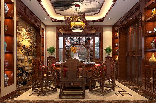 龙湖温馨雅致的古典中式家庭装修设计效果图