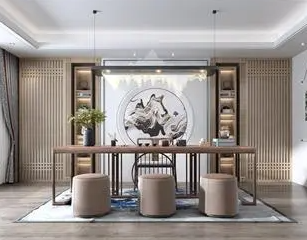 龙湖新中式风格茶室如何规划设计
